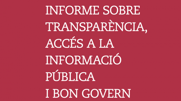 Informe anual sobre transparència, accés a la informació pública i bon govern