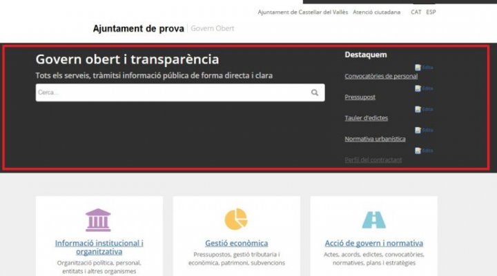 Com editar el portal de transparència?